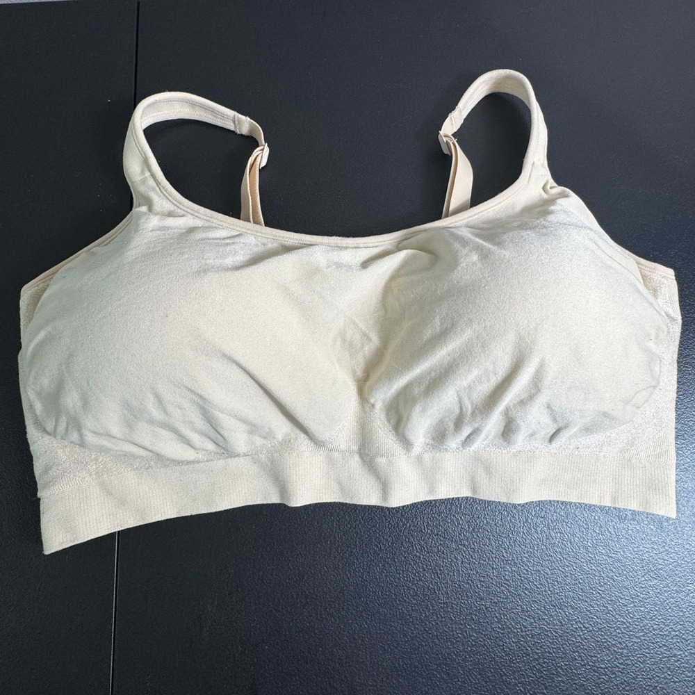 Shapermint Essentials Everyday Comfort Straps Wireless Shaping Bra 4XL Beige